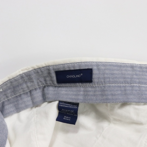 New Incotex Chinolino Linen Shorts White Size 42